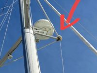rouleaux de protection du génois sur les barres de flèches